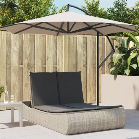 Vidaxl – Transat double avec coussins – Résine tressée poly rotin – Dossier réglable 3 positions – Confort optimal pour extérieur (1/5)