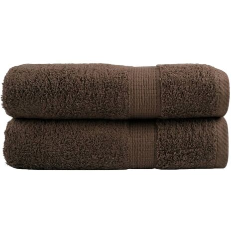 Serviettes de bain de qualité supérieure SOLUND 2 pcs marron vidaXL (1/5)