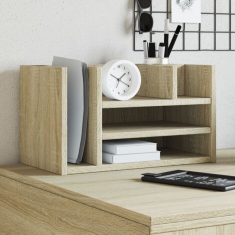 Organisateur de bureau chêne sonoma bois d'ingénierie vidaXL (1/6)