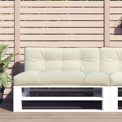 Vidaxl – Coussin de palette crème 120x40x12 cm – Tissu 100% polyester – Imperméable et résistant à l'eau – Pour meubles de jardin et intérieur