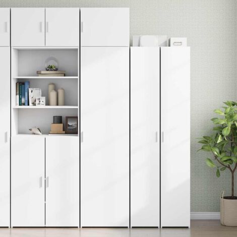 vidaXL Slim Storage Cabinet White 50x42,5x225 cm Engineered Wood