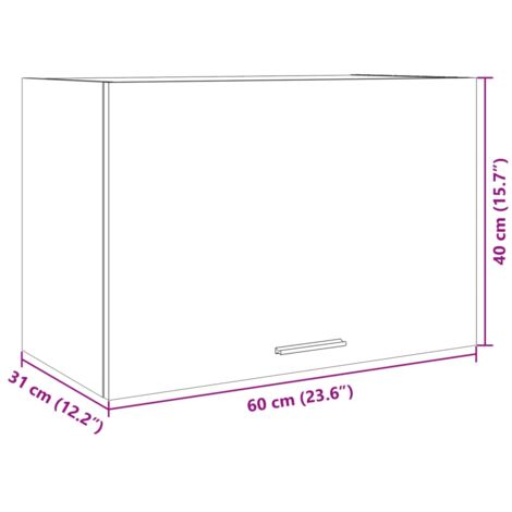 Armoire suspendue Chêne sonoma 60x31x40 cm Aggloméré vidaXL