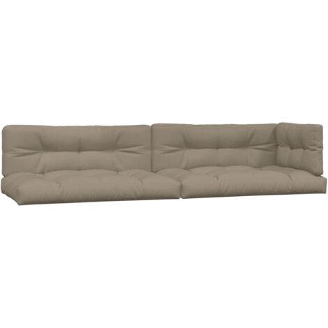 Coussins de palette 5 pcs taupe tissu vidaXL (1/5)