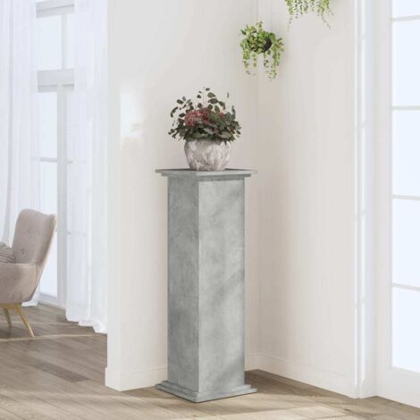 Support pour plantes gris béton 33x33x100 cm bois d'ingénierie vidaXL