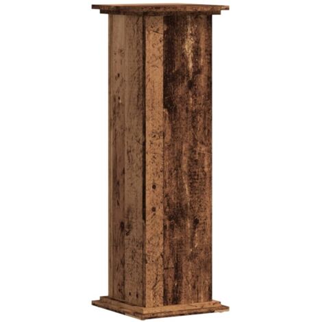 Support pour plantes vieux bois 33x33x100 cm bois d'ingénierie vidaXL