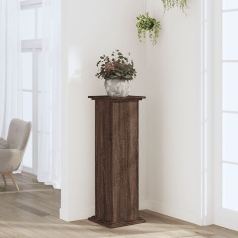 vidaXL Support pour plantes chêne brun 33x33x100 cm bois d'ingénierie