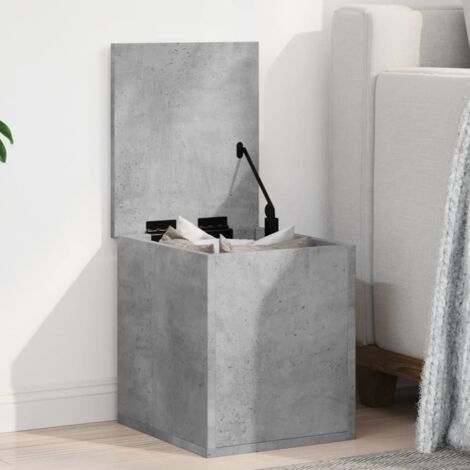 Boîte de rangement gris béton 30x35x35 cm bois d'ingénierie vidaXL