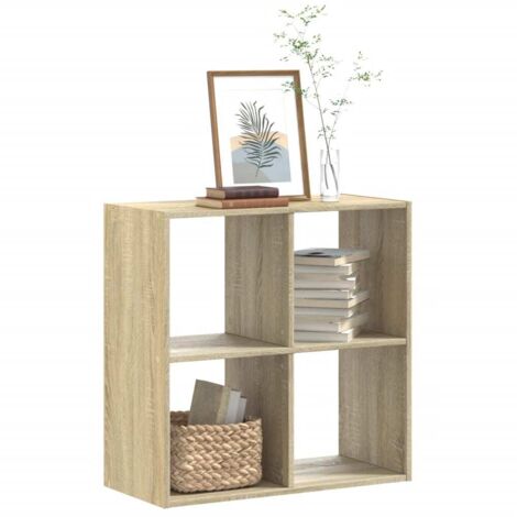 Vidaxl – Bibliothèque chêne sonoma 68,5x32x68,5 cm – 4 compartiments – Bois d'ingénierie résistant à l'humidité – Cloison décorative