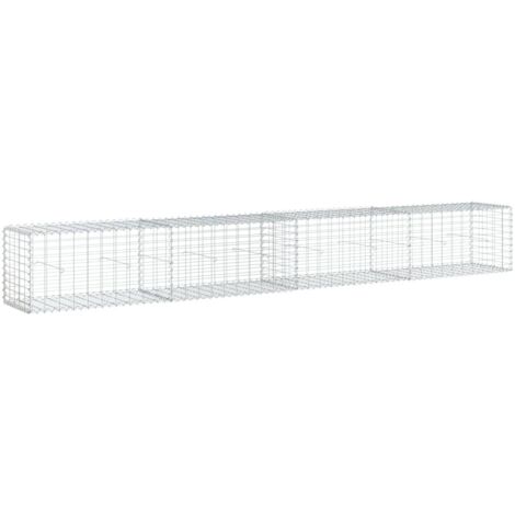 Panier gabion avec couvercle 400x50x50 cm fer galvanisé vidaXL