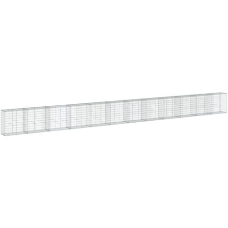 Panier gabion avec couvercle 1200x50x100 cm fer galvanisé vidaXL