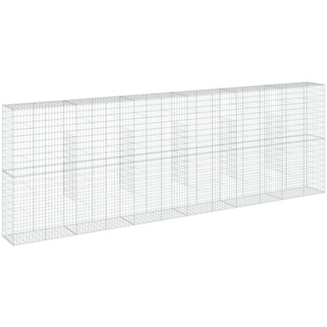 Panier gabion avec couvercle 600x50x200 cm fer galvanisé vidaXL