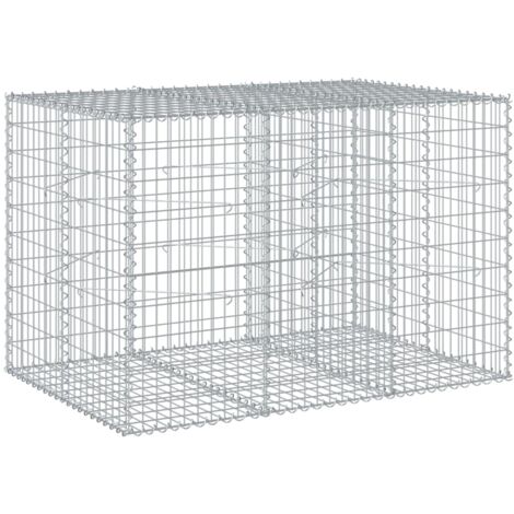 Panier gabion avec couvercle 150x100x100 cm fer galvanisé vidaXL