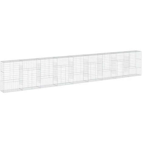 Panier gabion avec couvercle 900x50x150 cm fer galvanisé vidaXL