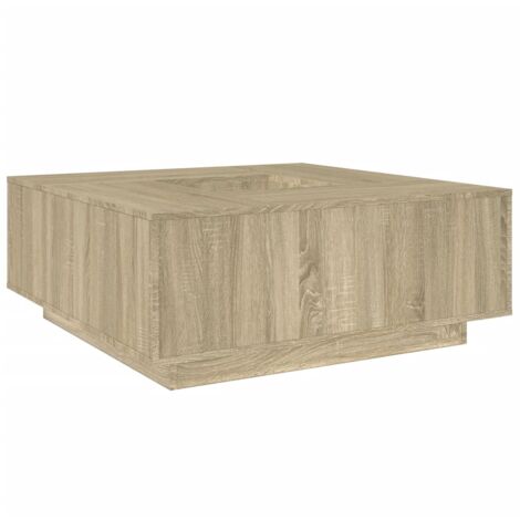 Vidaxl – Table basse fixe en bois d'ingénierie chêne sonoma 100x100x40 cm – Surface résistante à l'humidité – Capacité de charge 20 kg