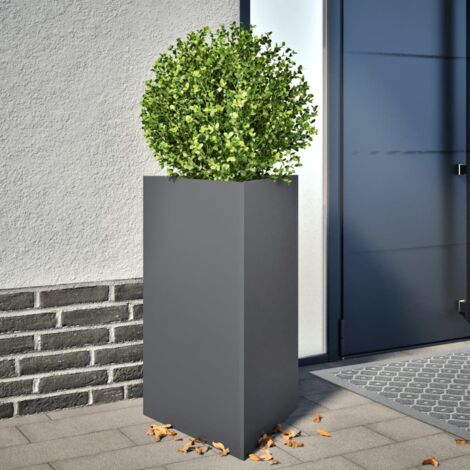 Jardinières 2 pcs anthracite triangulaire 50x43x75 cm acier vidaXL