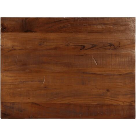 Dessus de table 90x70x2,5 cm rectangulaire bois massif récupéré vidaXL