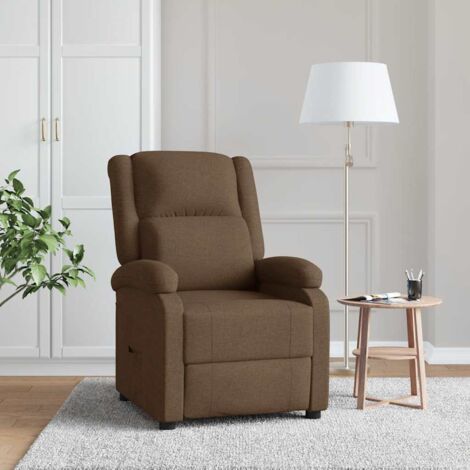 Fauteuil inclinable Marron Tissu vidaXL (1/6)