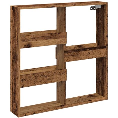 Armoire murale vieux bois 80x15x80 cm bois d'ingénierie vidaXL (1/5)