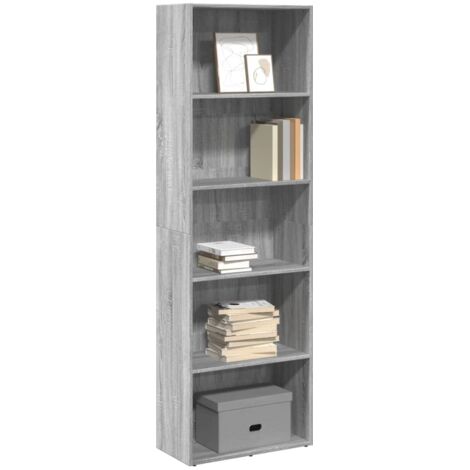 vidaXL Bibliothèque sonoma gris 60x30x189 cm bois d'ingénierie (1/5)