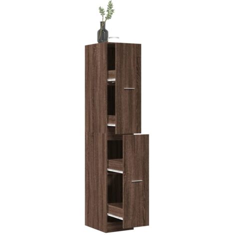 Armoire apothicaire chêne marron 30x41x174,5 cm bois ingénierie vidaXL