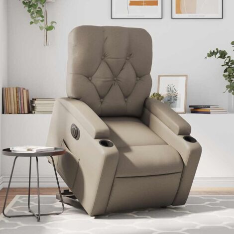 vidaXL Fauteuil inclinable électrique cappuccino similicuir (1/5)