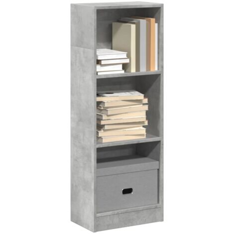 vidaXL Bibliothèque gris béton 40x24x109 cm bois d'ingénierie
