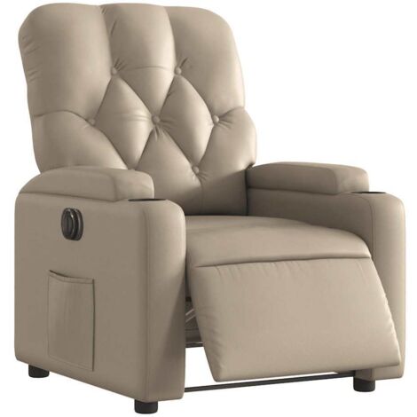 vidaXL Fauteuil inclinable électrique Cappuccino Similicuir