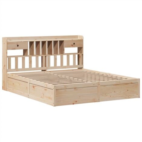 Cadre de lit sans matelas 200x200 cm bois massif de pin vidaXL
