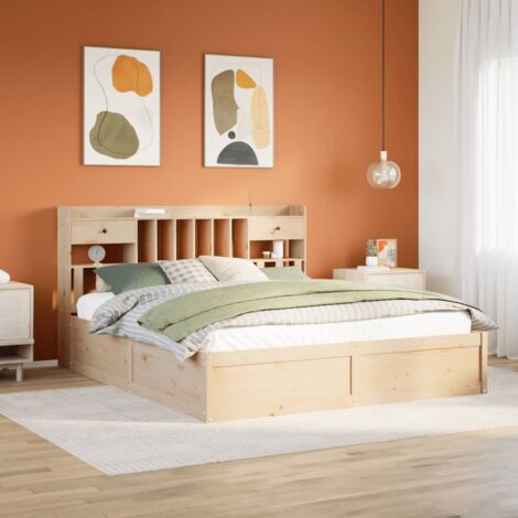 Cadre de lit sans matelas 200x200 cm bois massif de pin vidaXL