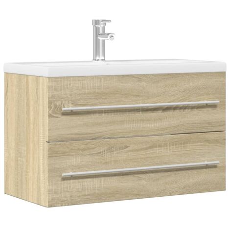 Armoire de lavabo vieux bois 80x38,5x48 cm bois d'ingénierie vidaXL