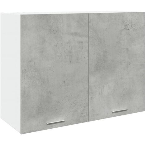 Armoire suspendue Gris béton 80x31x60 cm Aggloméré vidaXL