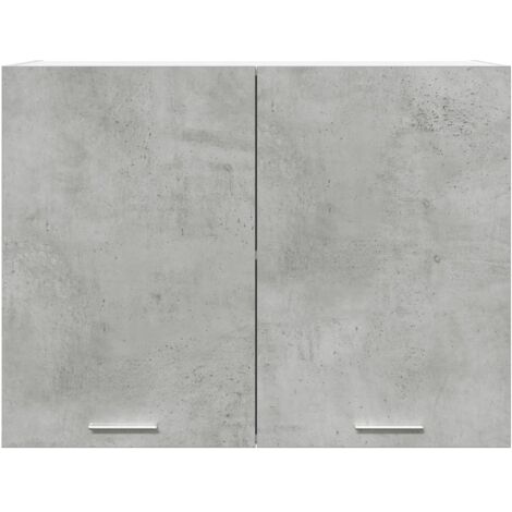 Armoire suspendue Gris béton 80x31x60 cm Aggloméré vidaXL