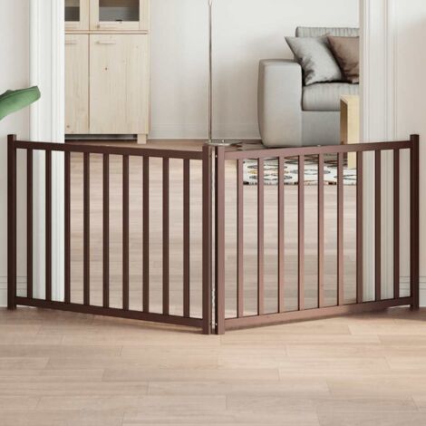 Barrière pour chien pliable 2 panneaux 160 cm bois sapin massif vidaXL