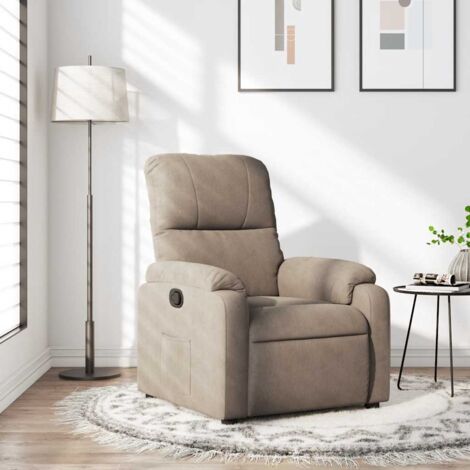 Fauteuil inclinable taupe tissu microfibre vidaXL830424 (1/5)