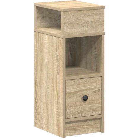 Vidaxl – Table de chevet chêne sonoma 25x31x66 cm – 1 tiroir – Bois d'ingénierie durable – Accès facile depuis le lit