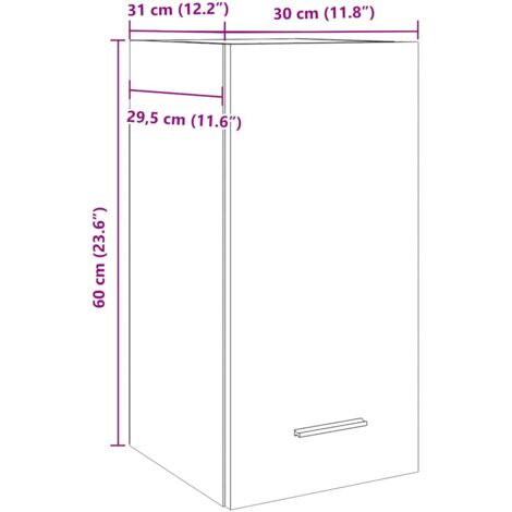 Armoire suspendue "Lyon" gris béton 30x31x60 cm vidaXL