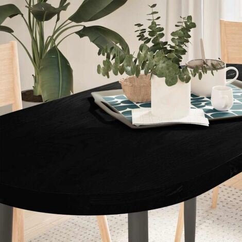 Dessus de table marron foncé 120x60x4cm bois chêne massif ovale vidaXL