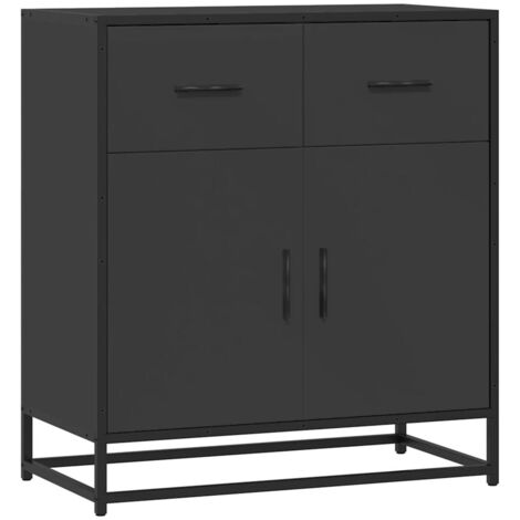 Buffet noir 68x35x76 cm bois d'ingénierie vidaXL