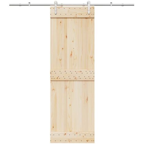Kit fixation porte coulissante 200 cm Acier inoxydable Argenté vidaXL