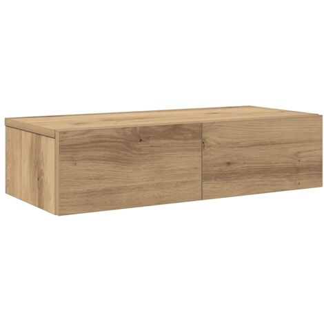 Vidaxl – Étagère murale chêne artisanal avec tiroirs – Bois d'ingénierie – Dimensions 60x26,5x15 cm – Charge maximale 60 kg