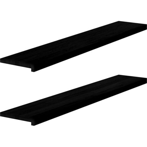 Appuis de fenêtre 2 pcs marron foncé bois de chêne massif vidaXL