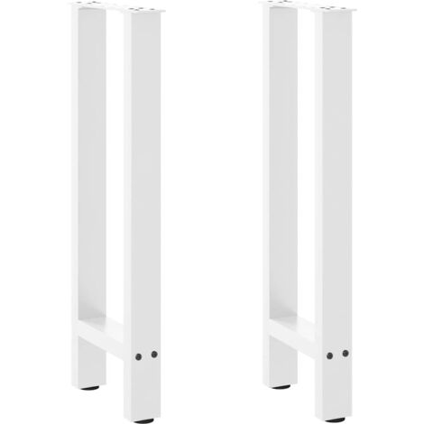 Pieds de table console Blanc 2 pièces 38 x (72-73) cm Acier vidaXL