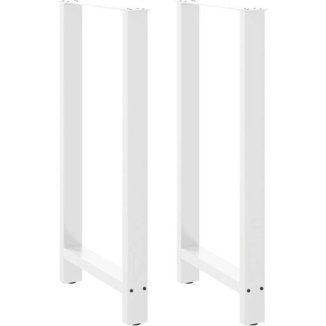 Vidaxl – Pieds de table de bar 2 pièces 60 x (110-111) cm – Acier thermolaqué – Forme carrée – Niveleurs réglables pour sols irréguliers