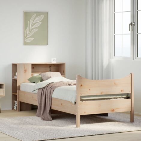Cadre de lit sans matelas 75x190 cm bois de pin massif vidaXL (1/5)