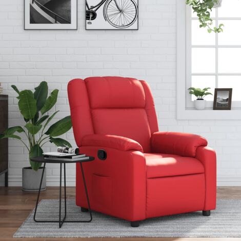 Fauteuil inclinable Rouge Similicuir vidaXL (1/5)