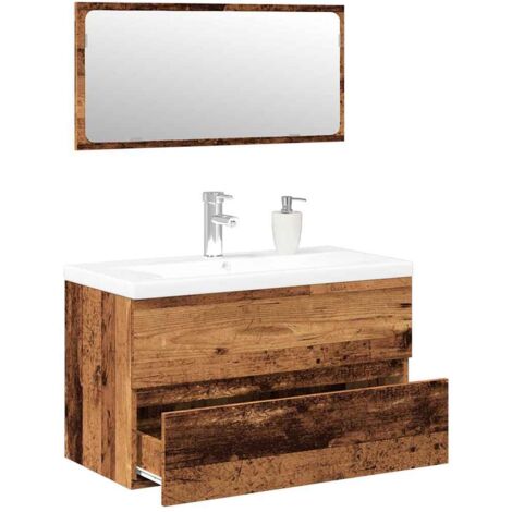 vidaXL Ensemble de meubles salle de bain bois d'ingénierie