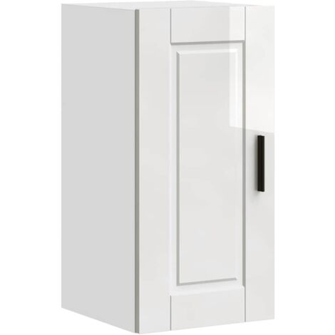 Armoire murale de cuisine Porto blanc brillant bois ingénierie vidaXL