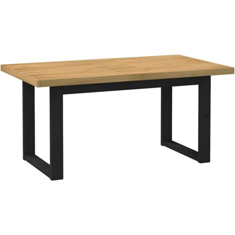 vidaXL Table à manger NOAIN pieds en forme de U 160x90x75cm massif pin