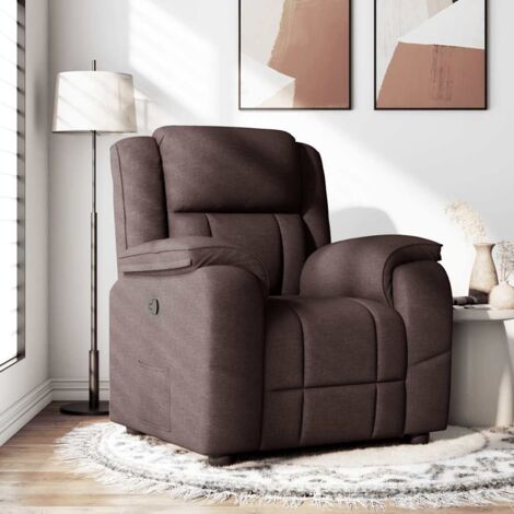 Fauteuil inclinable Marron foncé Tissu vidaXL850243