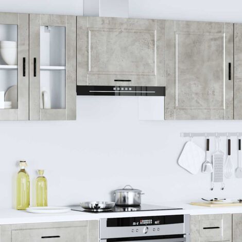 Armoire murale de cuisine Porto gris béton bois d'ingénierie vidaXL